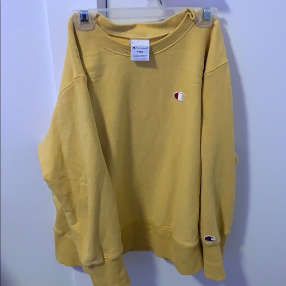 Yellow champion crew neck